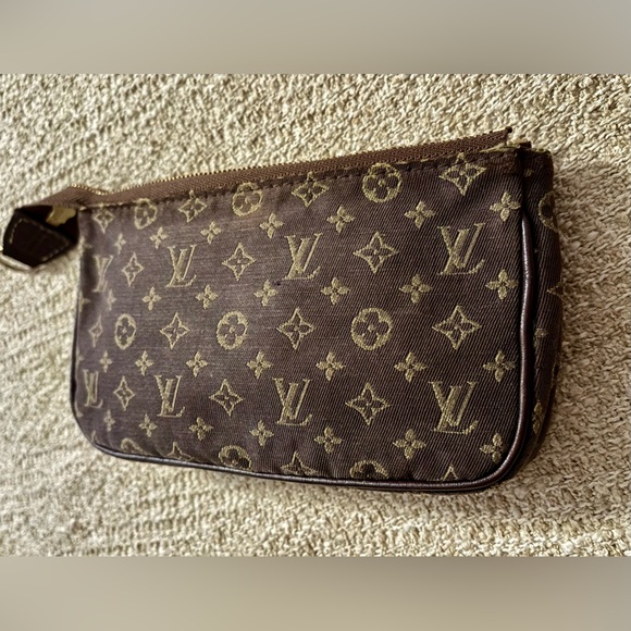 😍 Louis Vuitton Brown Mini Lin Pouch - Picture 6 of 10
